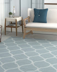 Handcrafted Laine Light Green Hand Tufted Wool Rug