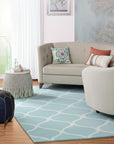 Handcrafted Laine Light Green Hand Tufted Wool Rug