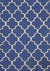 Isolated view of Dazzling Trellis Dark Blue Hand Tufted Wool Rug, showcasing its design.