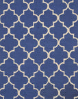 Isolated view of Dazzling Trellis Dark Blue Hand Tufted Wool Rug, showcasing its design.
