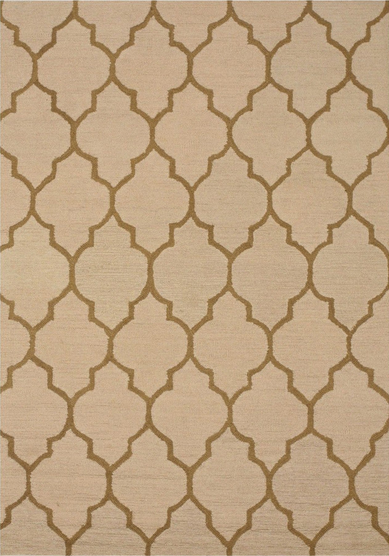 Isolated view of Ruby Trellis Light Beige Hand Tufted Wool Rug, showcasing its design.
