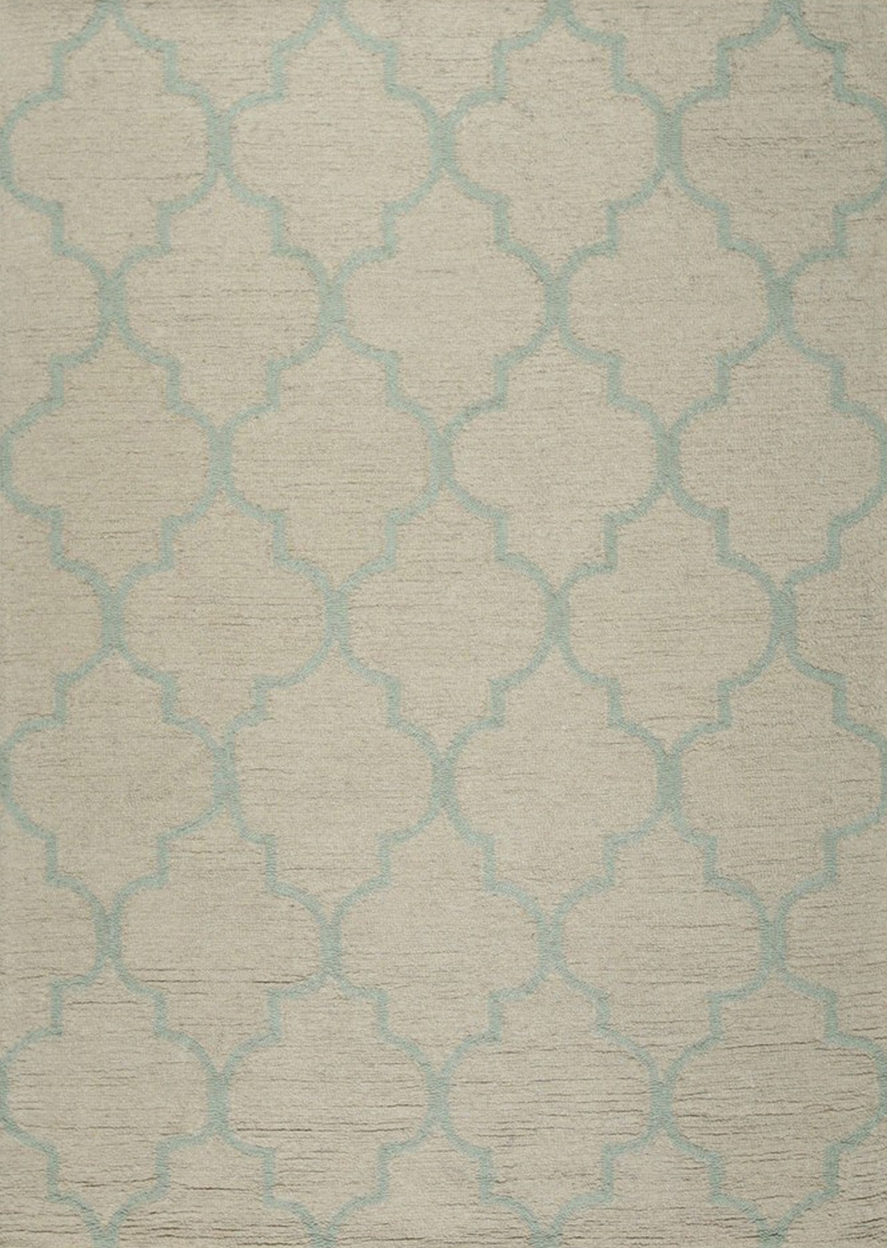 Isolated view of Vibrant Trellis Light Gold Hand Tufted Wool Rug, showcasing its design.