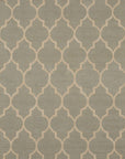 Isolated view of Opulent Moroccan Light Green Hand Tufted Wool Rug, showcasing its intricate geometric design and soft, hand-tufted texture.