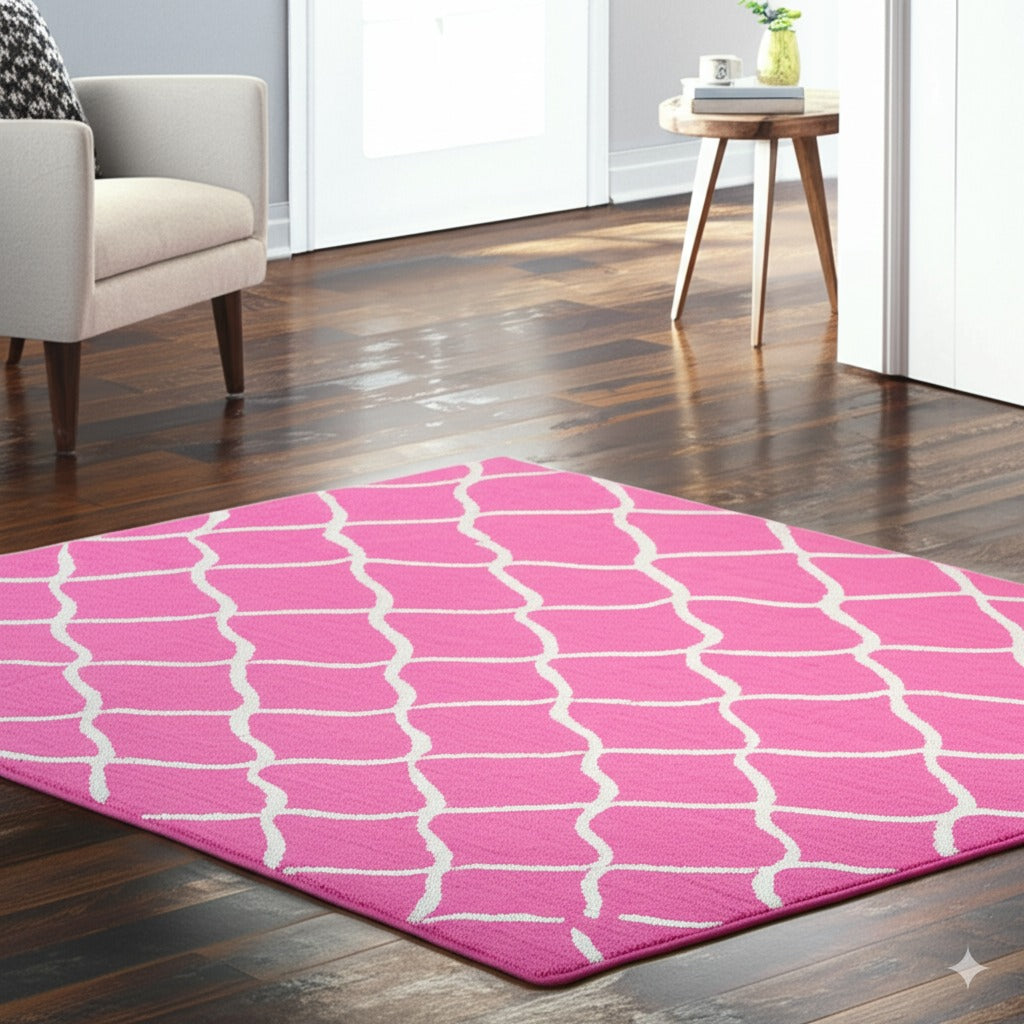 Willow Ella Pink Hand Tufted Wool Rug
