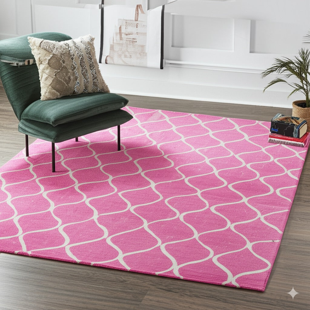 Willow Ella Pink Hand Tufted Wool Rug