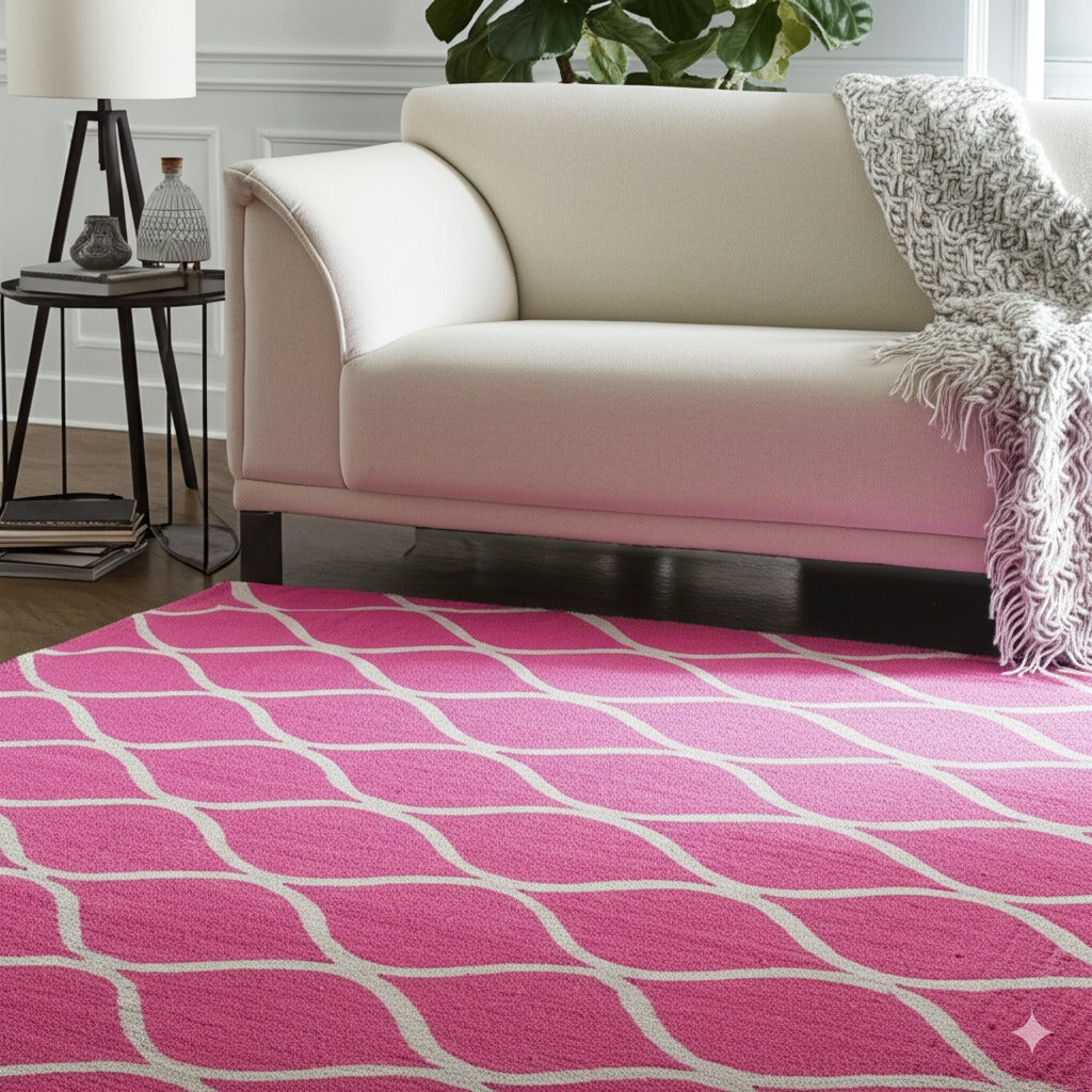 Willow Ella Pink Hand Tufted Wool Rug