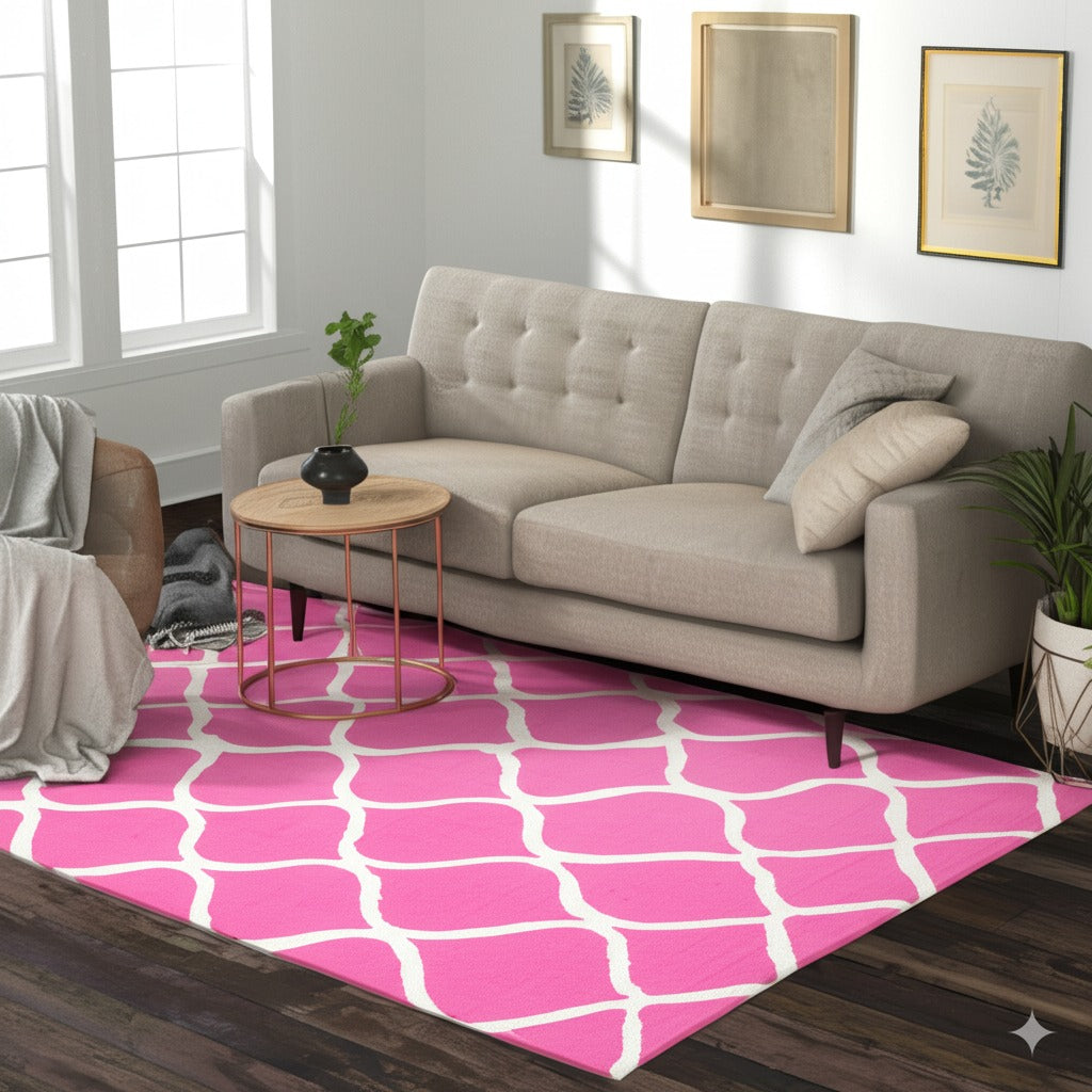 Willow Ella Pink Hand Tufted Wool Rug