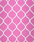 Isolated view of Willow Ella Pink Hand Tufted Wool Rug, showcasing its soft pink hue and subtle, textured pattern.