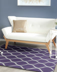 Lush Handcrafted Purple Hand Tufted Wool Rug