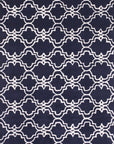 Isolated view of Penelope Moroccan Blue Hand Tufted Wool Rug, showcasing its design.