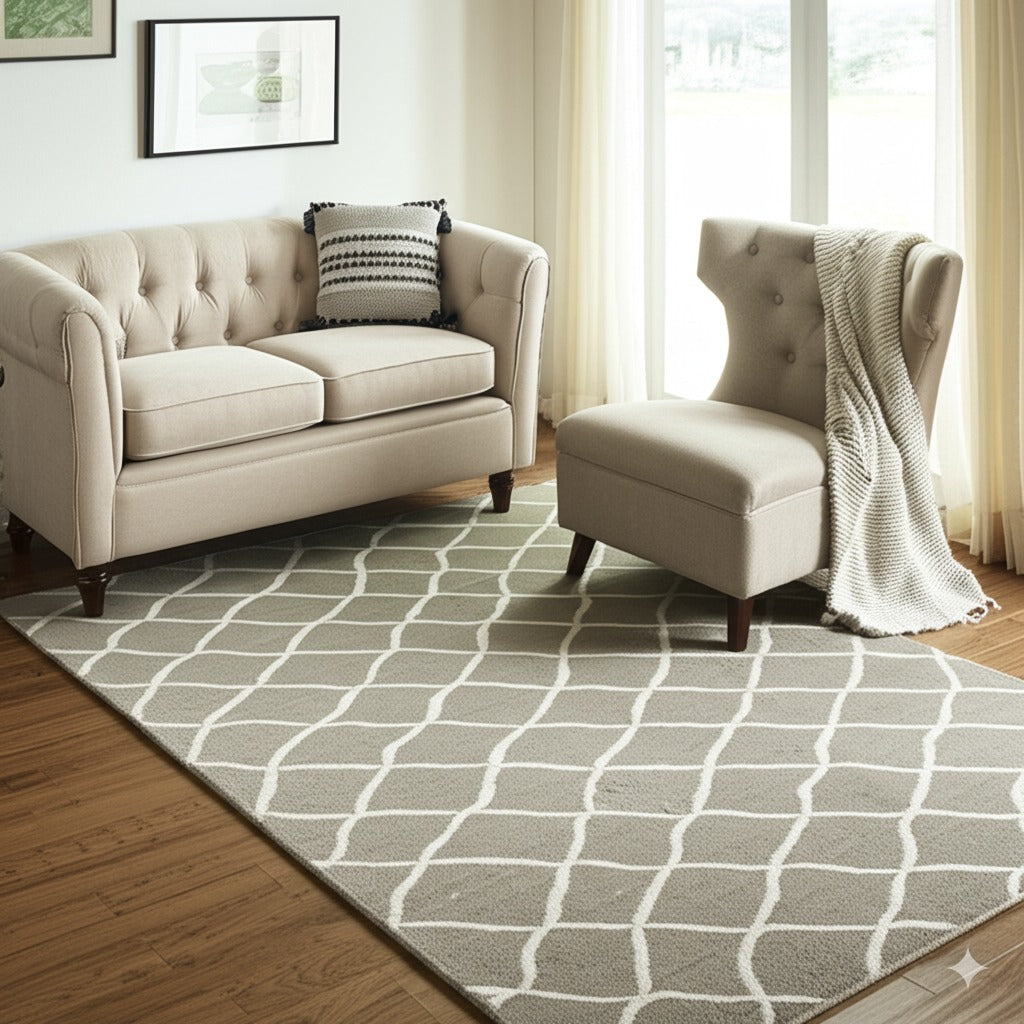 Classic Cozy Light Brown Hand Tufted Wool Rug