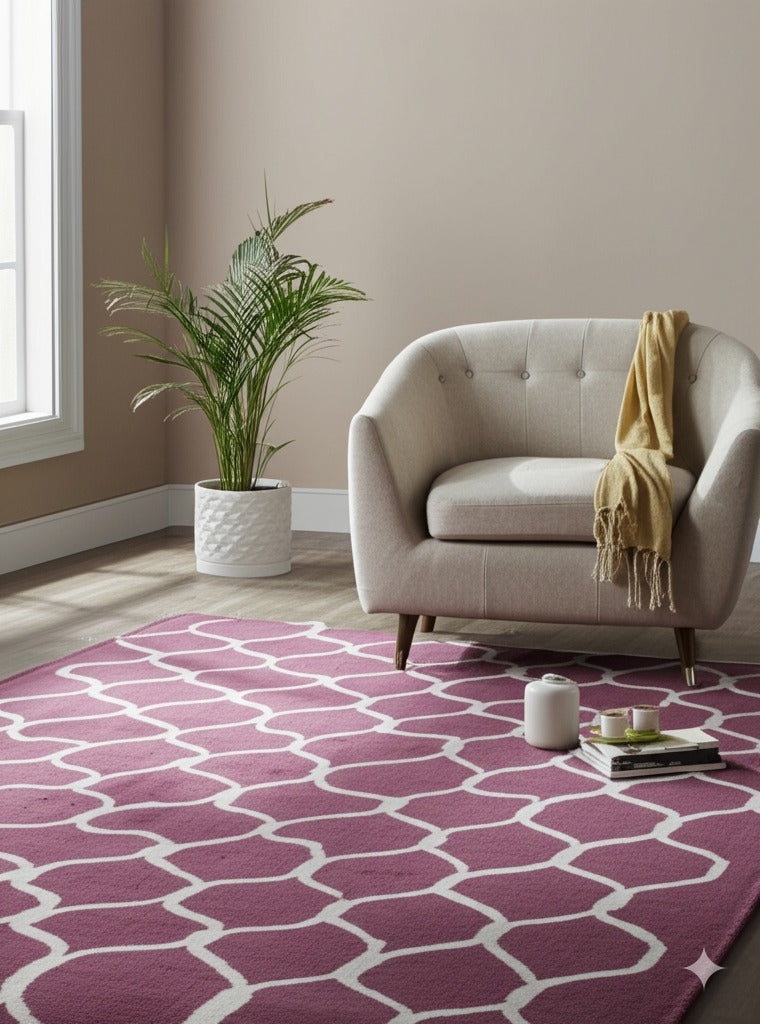 Ava Exquisite Burgundy Hand Tufted Wool Rug