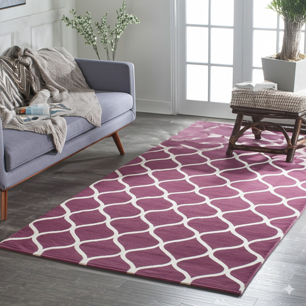 Ava Exquisite Burgundy Hand Tufted Wool Rug
