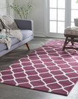 Ava Exquisite Burgundy Hand Tufted Wool Rug
