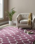 Ava Exquisite Burgundy Hand Tufted Wool Rug