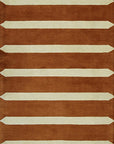 Isolated view of Louie Elena Rust Hand Tufted Wool Rug, showcasing its design.