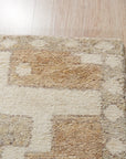 Inviting Oushak Ivory Hand Knotted Wool Rug, a warm ivory wool rug with a traditional Oushak design, showcased in a bright living space.