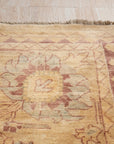 Violet Elegant Beige Hand Knotted Wool Rug, showcasing a subtle floral pattern in soft beige tones, hand-knotted from wool, inviting warmth and elegance into the room.