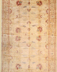 Isolated view of Violet Elegant Beige Hand Knotted Wool Rug, showcasing its intricate design.