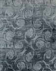 Isolated view of Comfortable Nina Blue Hand Knotted Wool & Bamboo Silk Rug, showcasing its design.