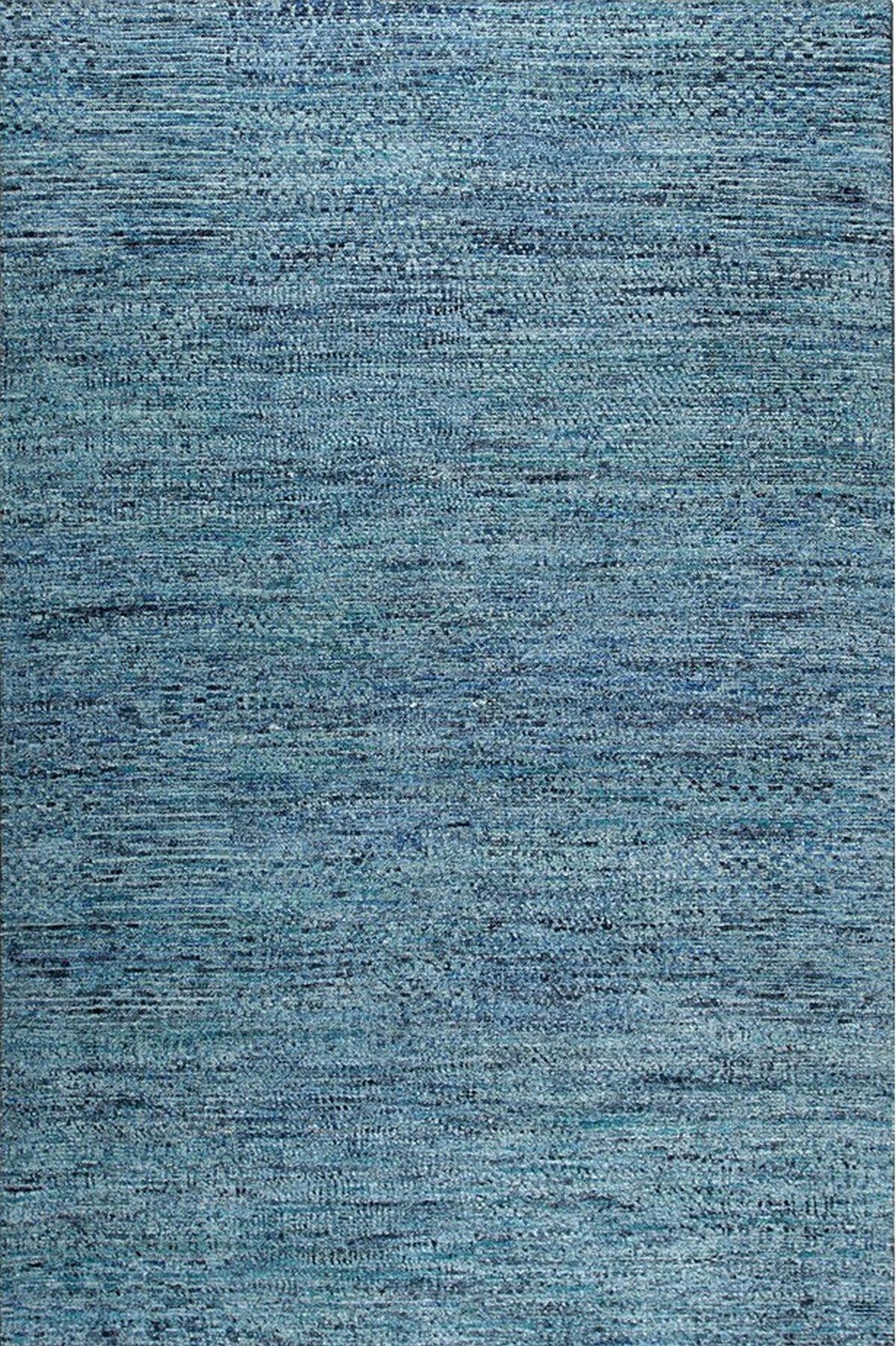 Isolated view of Jade Elegant Blue Hand Knotted Silk Rug, showcasing its intricate design.