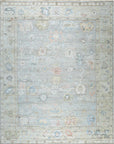 Isolated view of Nadia Harlow Ivory Hand Knotted Silk Rug, showcasing its intricate design.