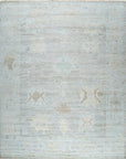 Isolated view: Ruby Fiona Ivory Hand Knotted Silk Rug, displaying intricate floral motifs and subtle sheen of silk threads against an ivory backdrop.