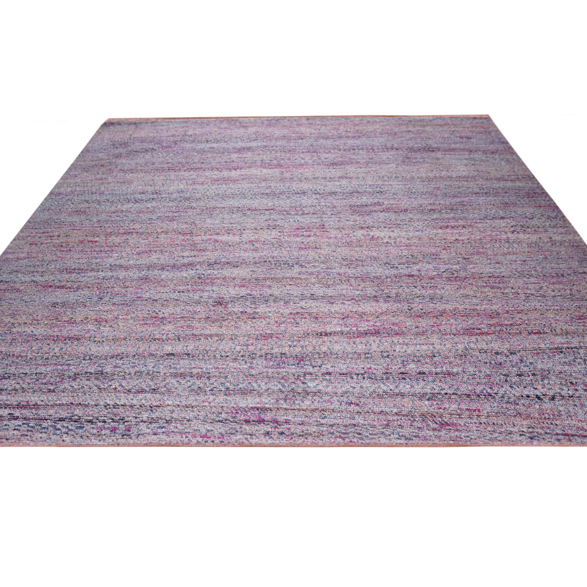 Nina Ruby Red Hand Knotted Silk Rug, opulent ruby red silk with intricate, hand-knotted detailing, softly illuminated to showcase its texture and rich color depth.