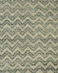 Isolated view of Charming Para Green Handmade Wool Rug, showcasing its hand-knotted construction and vibrant para green color.