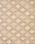 Isolated view of Sumptuous Diamond Brown Hand Knotted Wool Rug, showcasing its diamond pattern and rich brown hues.