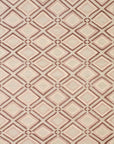 Isolated view of Isla Diamond Purple Hand Knotted Wool Rug, showcasing its diamond pattern and rich purple hues.