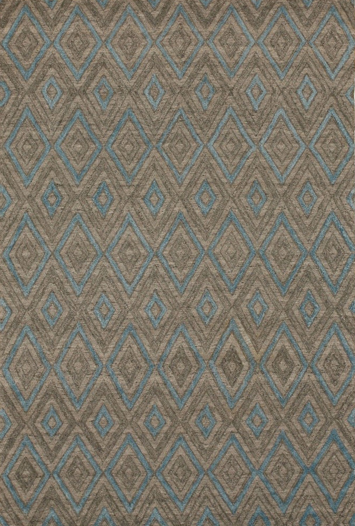 Isolated view of Timeless Trellis Gray Hand Knotted Wool & Viscose Rug, showcasing its design.
