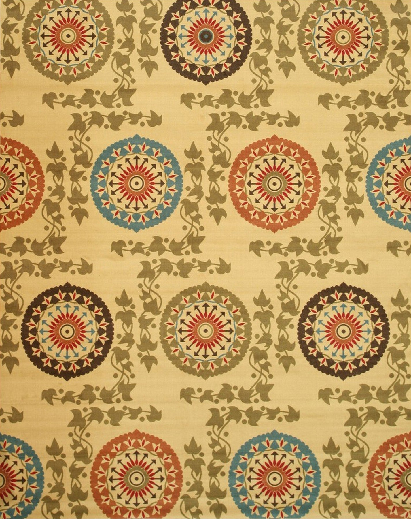 Isolated view of Cozy Chic Ivory Machine Made Rug, highlighting its subtle texture and soft ivory hue.
