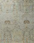 Isolated view of Nina Luxurious Ivory Hand Knotted Wool Rug, showcasing its design.