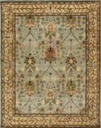 Hand-Tufted Wool Blue Traditional Oriental Morris Rug, Made in India - EORC Home