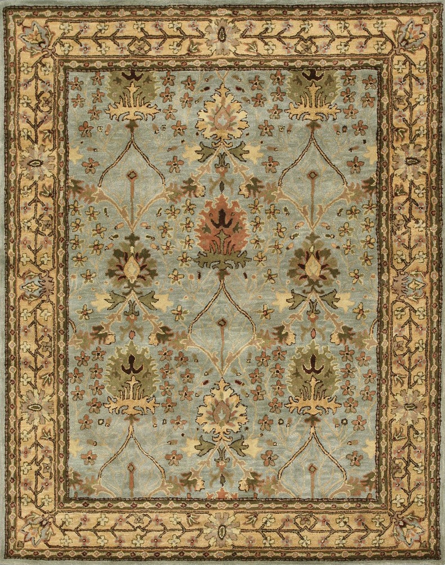 Isolated view of Laine Majestic Blue Hand Tufted Wool Rug, showcasing its design.