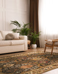 Luna Delicate Brown Hand Tufted Wool Rug, warm brown tones softly swirl across the plush, hand-tufted wool surface, grounding a bright living space with understated elegance.