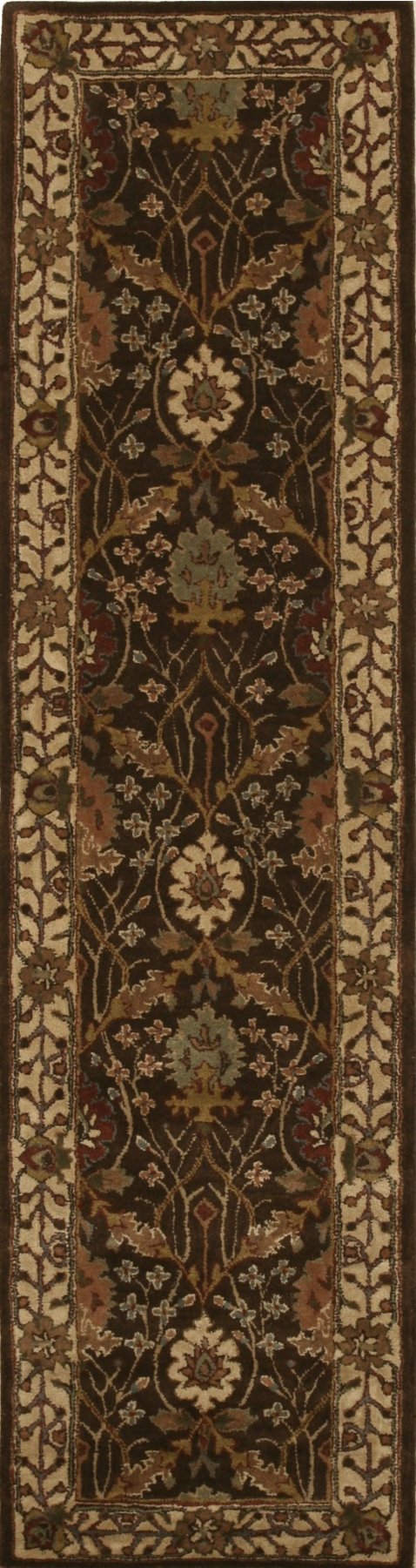 Luna Delicate Brown Hand Tufted Wool Rug, soft brown tones and subtle textures complement a modern living room with light wood flooring and minimalist decor.