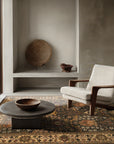 Luna Delicate Brown Hand Tufted Wool Rug, showcasing its subtle, earthy tones and soft texture in a bright living room setting. The hand-tufted wool rug adds warmth and comfort to the modern space.