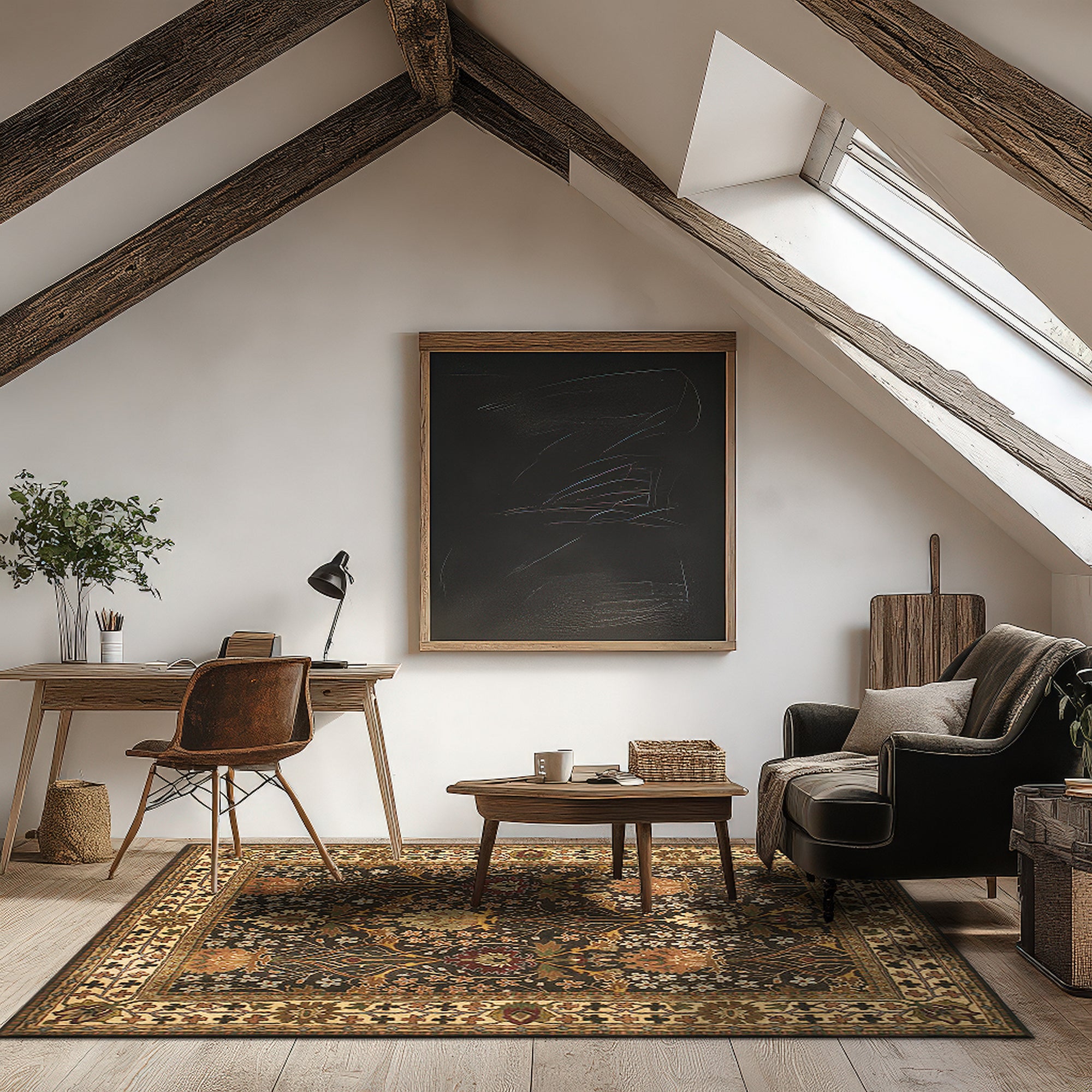 Luna Delicate Brown Hand Tufted Wool Rug, a warm brown and cream-toned wool rug with subtle texture, grounding a modern living room with layered textiles and soft lighting.