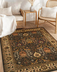 Luna Delicate Brown Hand Tufted Wool Rug, warm brown tones and soft texture enhance a cozy living space.