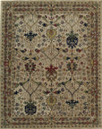 Hand-Tufted Wool Ivory Traditional Oriental Morris Rug, Made in India - EORC Home