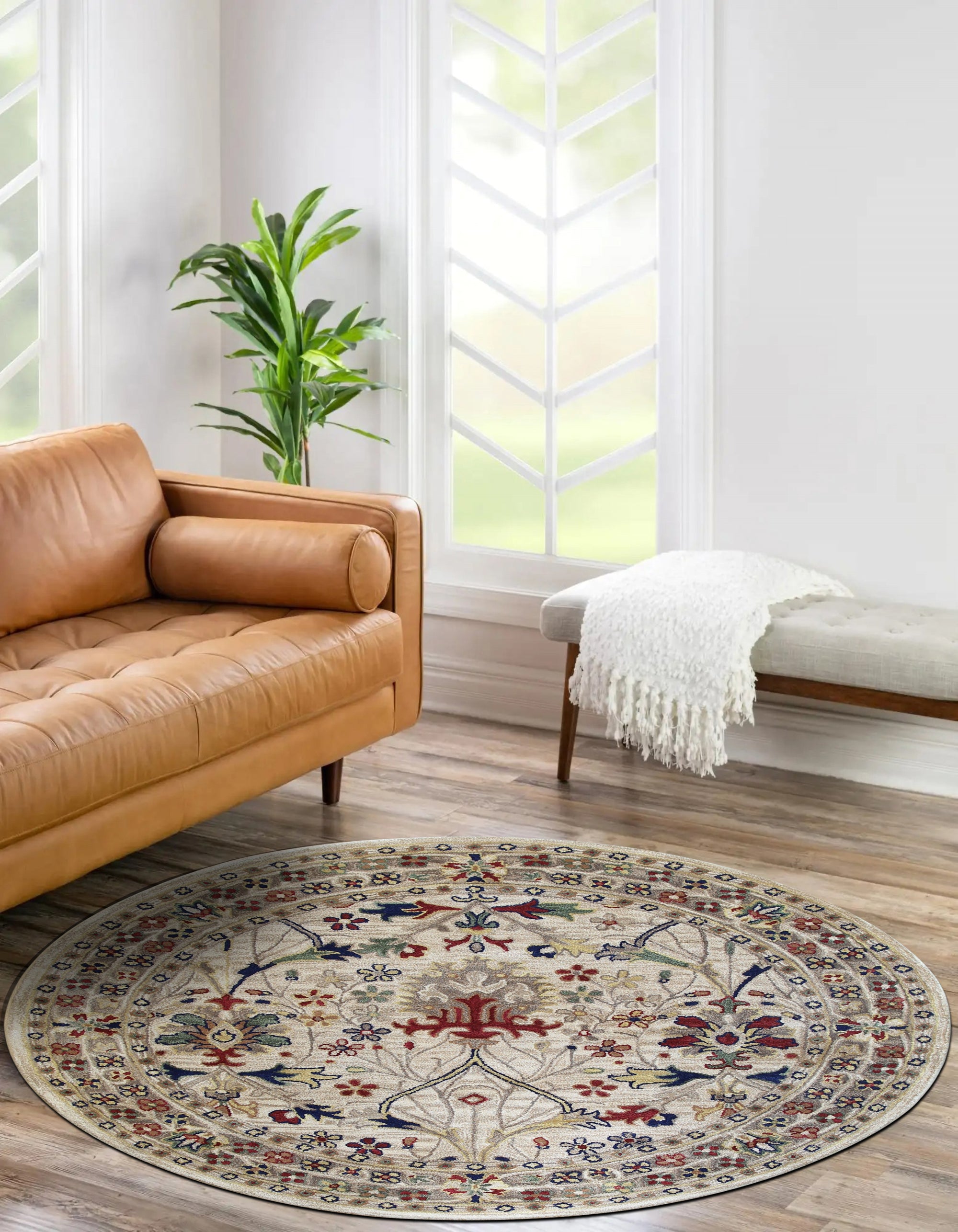 Graceful Exquisite Ivory Hand Tufted Wool Rug, a plush ivory wool rug with a subtle, elegant pattern, showcased in a bright, modern living room setting.