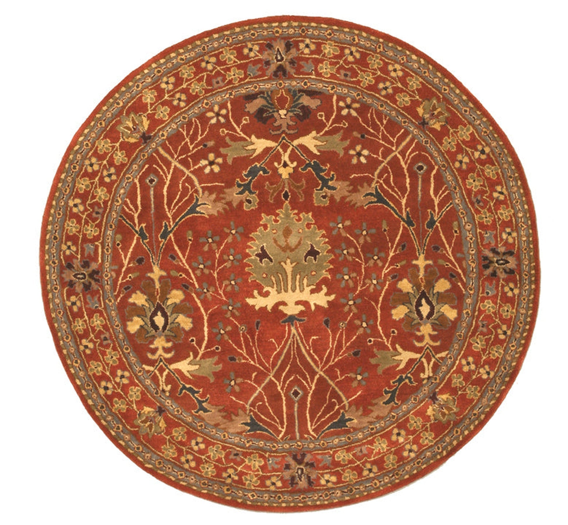 Lydia Vibrant Red Hand Tufted Wool Rug, offering a lively splash of color with its dense wool pile, displayed in a bright, inviting living space.