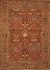 Isolated view of Lydia Vibrant Red Hand Tufted Wool Rug, showcasing its design.
