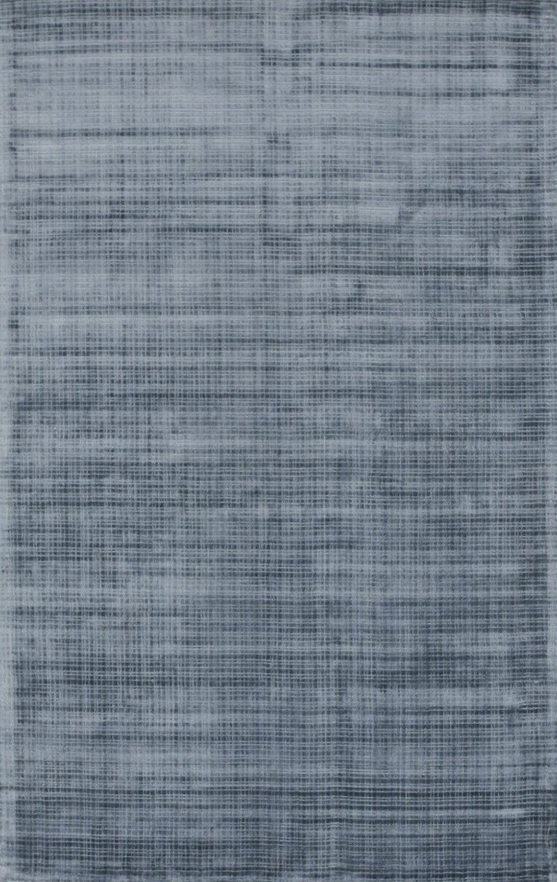 Isolated view of Captivating Lush Blue Handmade Rug, showcasing its design.