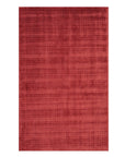 Isolated view of Sophie Iris Red Handmade Rug, showcasing its intricate floral design woven in shades of red, cream, and hints of blue.