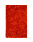 Orange plush shag hand tufted rug 9x12