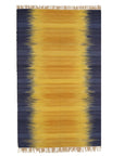 Isolated view of Chic Dazzling Yellow Flatweave Wool Rug, showcasing its flatweave construction and dazzling yellow hue.