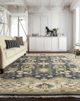 Trara Oushak Blue Hand Knotted Wool Rug